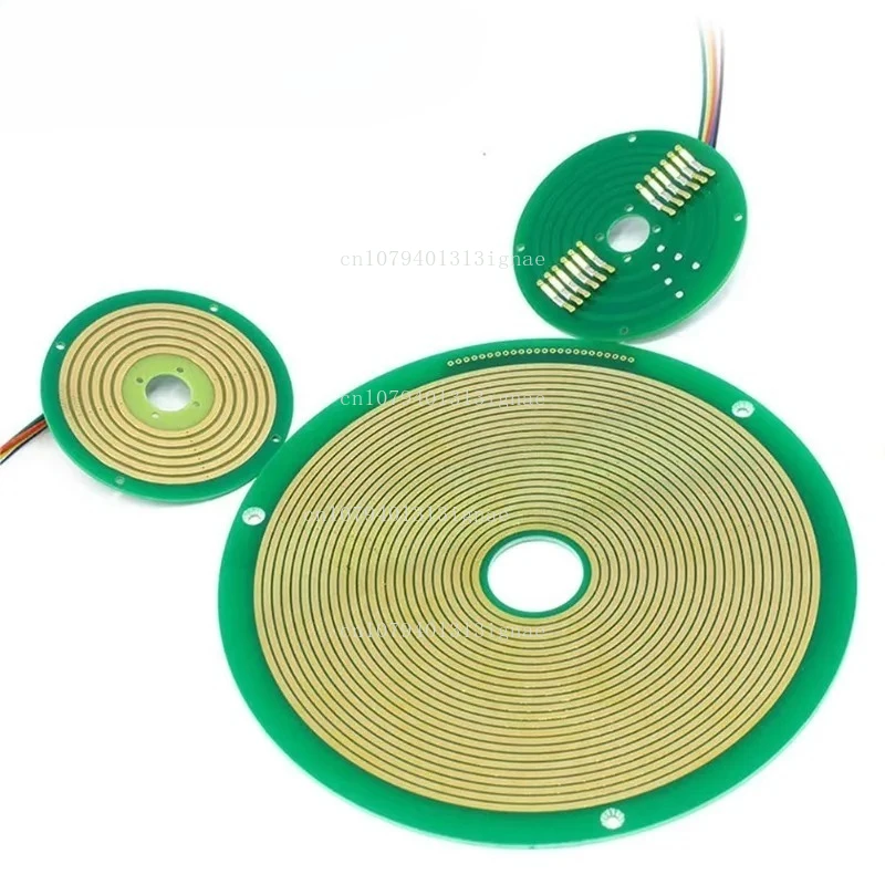 Pancake Slip Ring Rotary Joint Electrical Connector Through Bore Slip Ring Electrical Rotary 3 6 12 Rings
