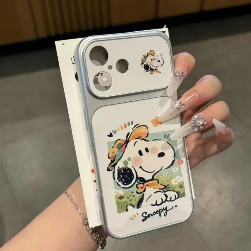 Lovely Snoopy Y2K Cartoon Lichee Pattern Case For Samsung Galaxy S26 FE S25 S24 Ultra Plus A57 A37 A17 A07 A16 A54 A53 5G Cover