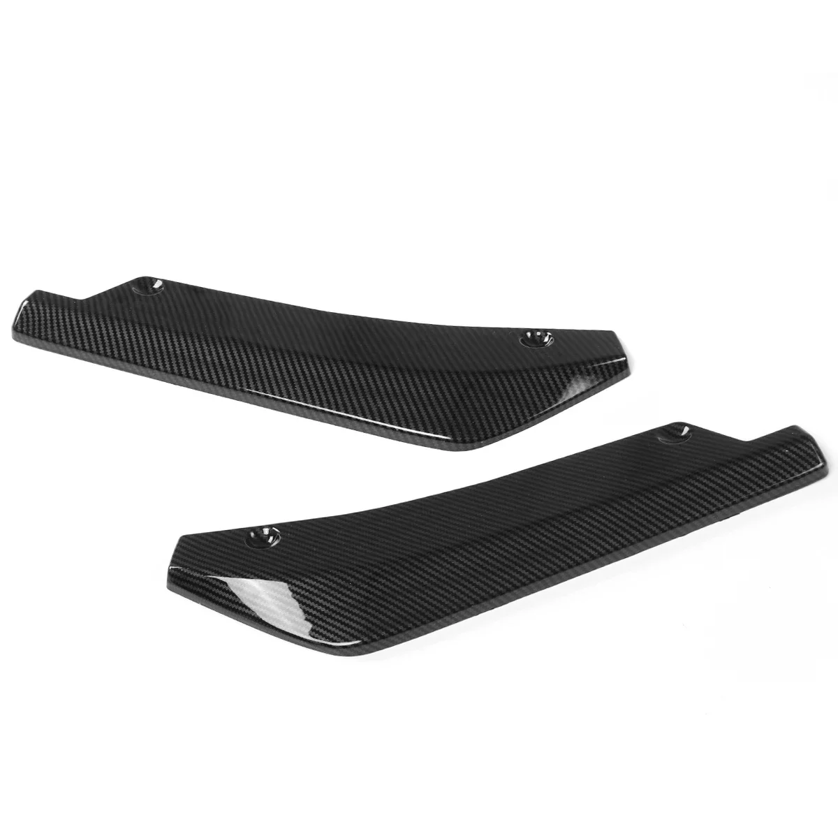 Carbon Fiber Look Universal Car Rear Bumper Protector Rear Lip Wrap Angle Splitters For BMW E39 E46 E53 E90 E92 E93 E60 E61 X5