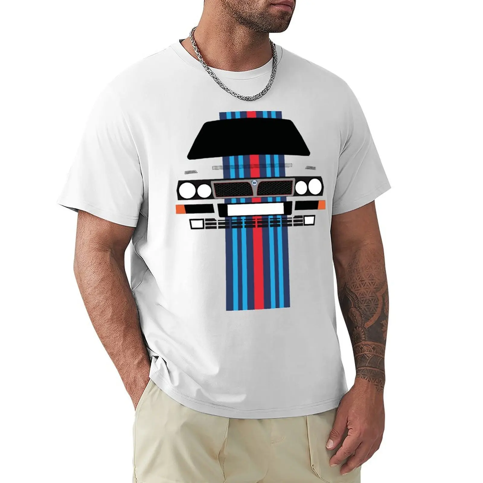 

Lancia Delta Martini Integrale T-Shirt customizeds aesthetic clothes tops Men's cotton t-shirt