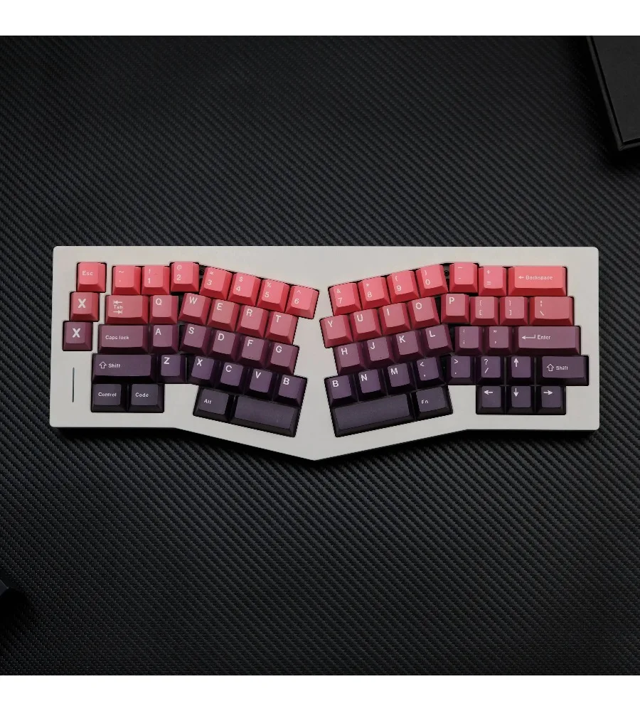 Red beans gradual change keycap 147 keys PBT material original height five-sided sublimation process suitable for mechanical