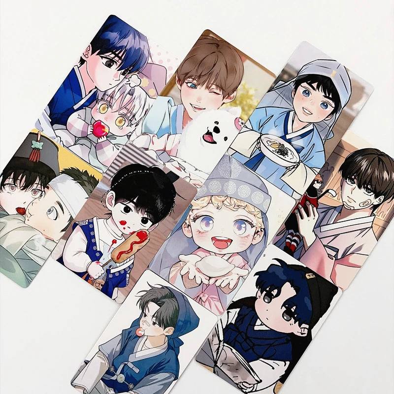 

Набор из 9 голографических фотокарточек по манхве (Корея) - Новогодний мерч 2026: Аниме-карточки Lomo, коллекционные открытки