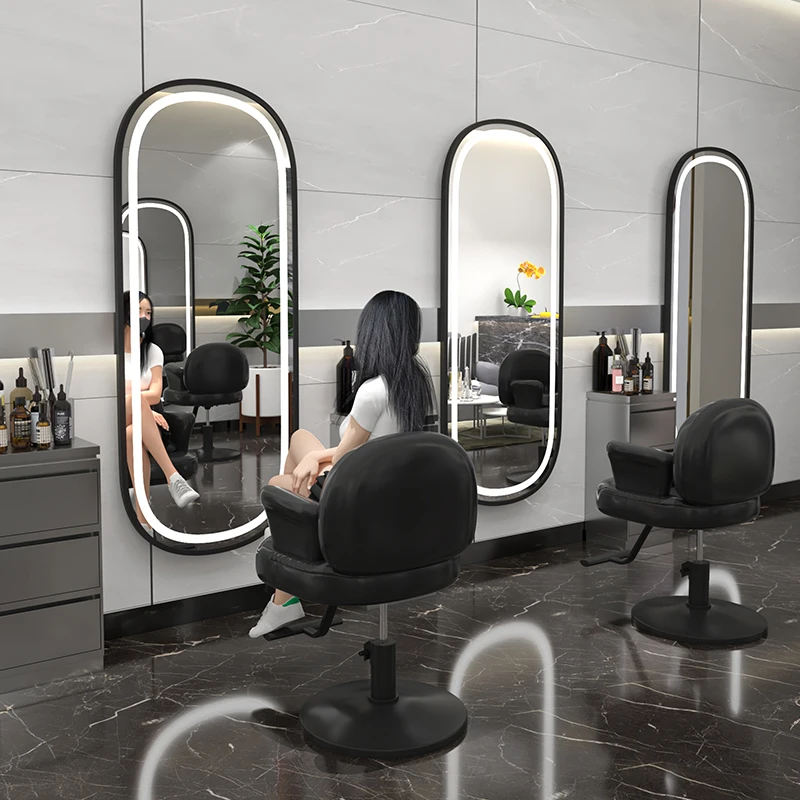 Minimalist Barber Shop, Hairdressing Shop, Mirror Table, Hair salon, Special Network Red Mirror