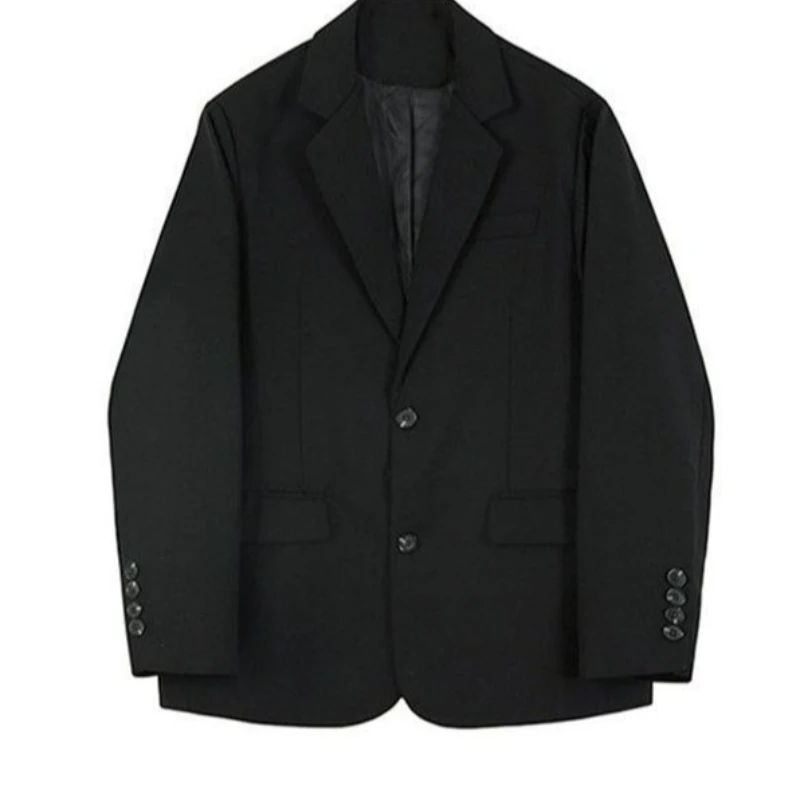 Spring Autumn Class Uniform Suit Set Men's DK Blazer Uniform Black Premium Style Jacket Student Complete Outfit