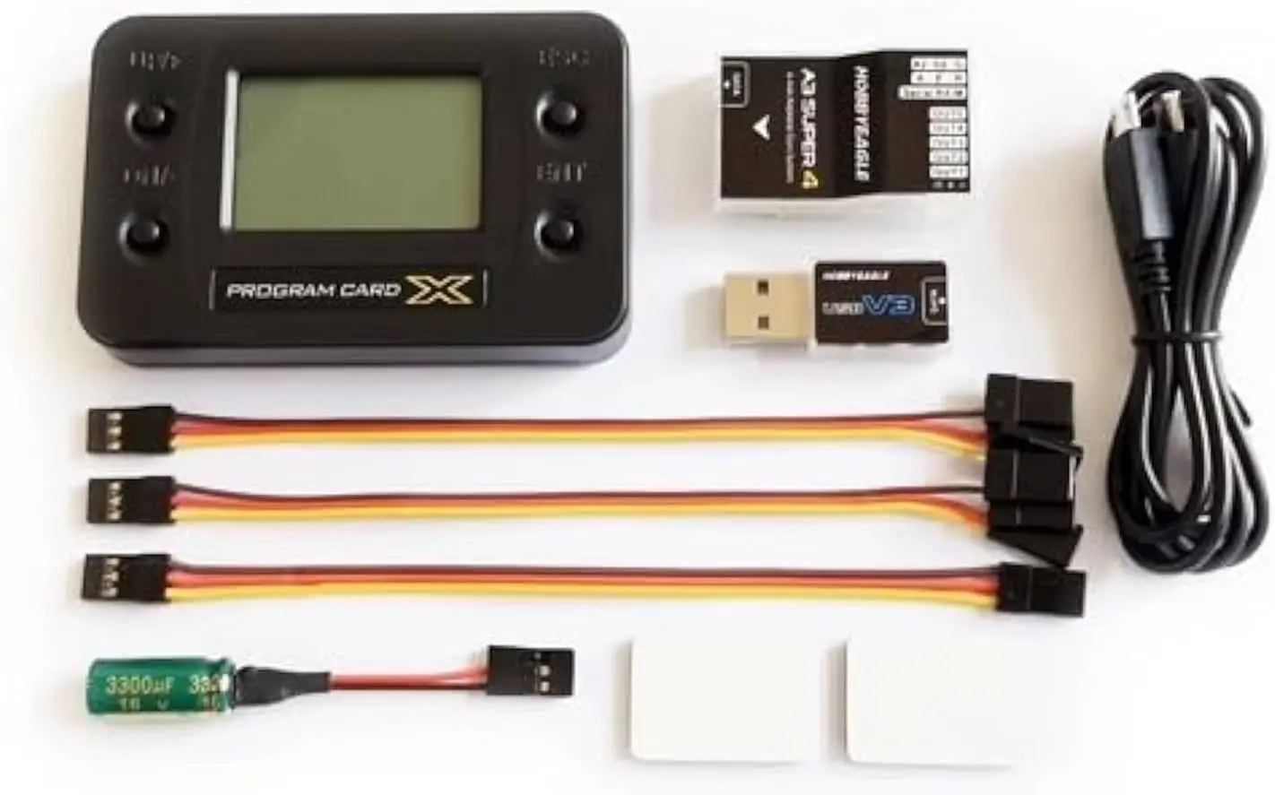 A3 Super4 Hobbyeagle Flight Controller 6-Axis Gyro Stabilizer Full Set with Program Card for Fixed Wing RC Airplane FPV Aircraft