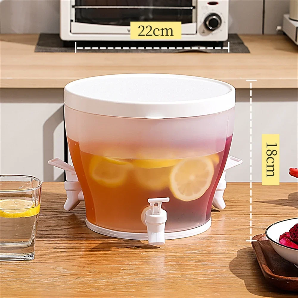 Refrigerator Cold Kettle With Faucet Lemonade Bottle Drinkware Cold Water Bottle Container Teapot Water Jug 5L Kitchen Accessory