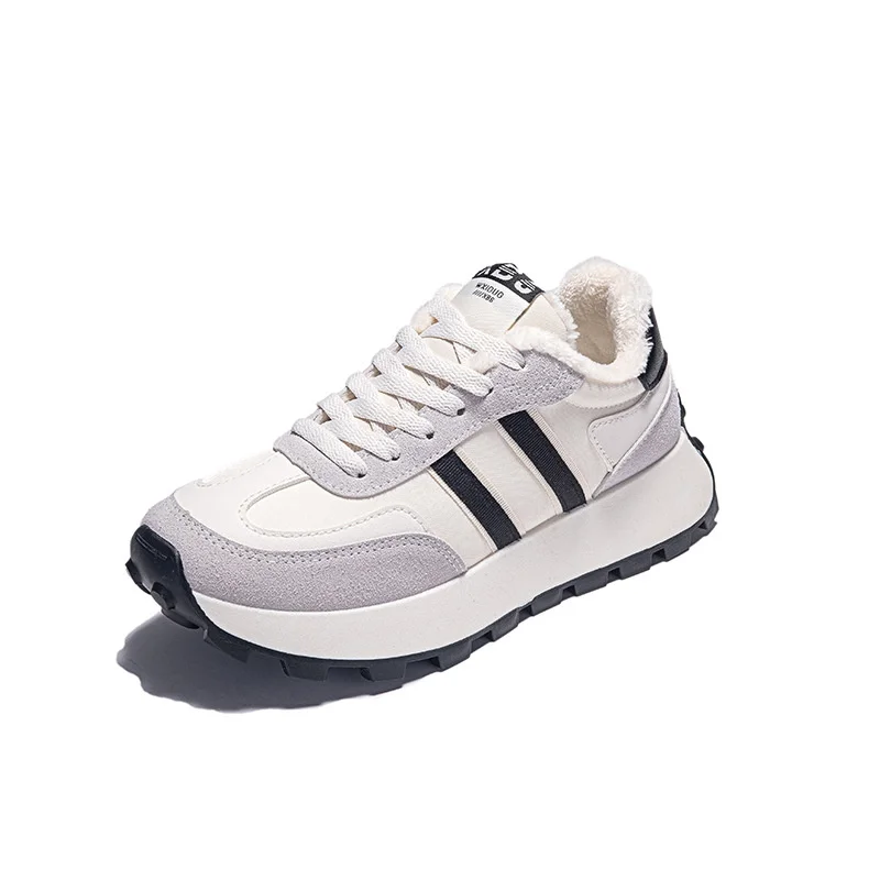 2023 Autumn Winter New Fashion Women Sneaker Brand Luxury Warm Soft Casual Footwear lace-up Light Flat Sport Shoes