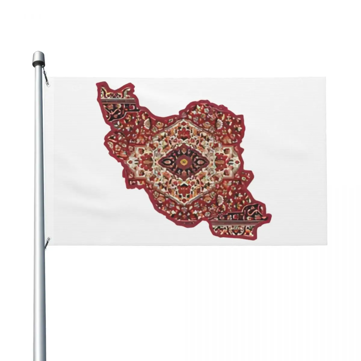 Iran Map Persian Rug Flag Funny with 2 Grommets for Hanging Flags 3x5 ft Graphic Banner For Celebration Home Decoration