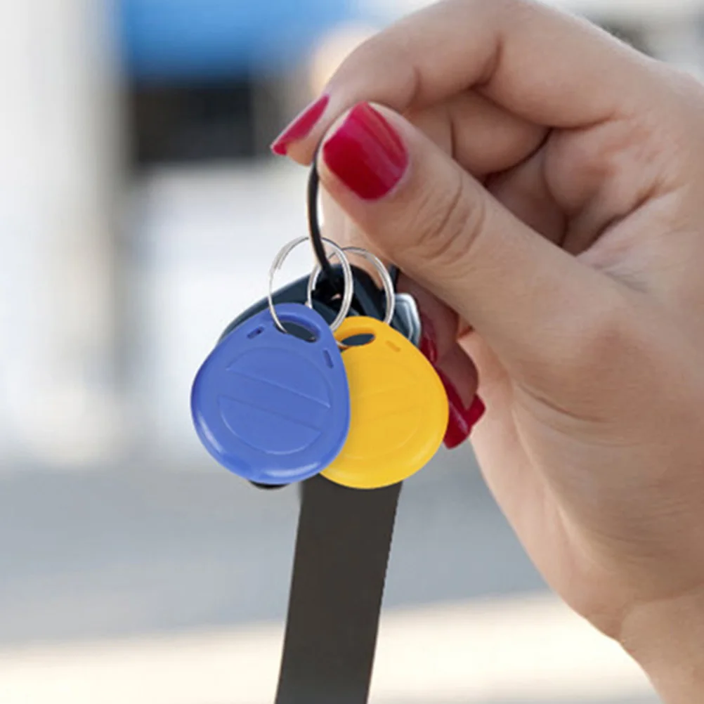 3Pcs Rfid Keyfobs Id Token Tag Door Access Control Security Lock Entry Attendance Yellow Red Blue Id Card Card