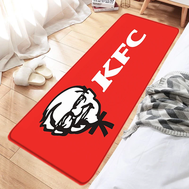 Fluffy Room Rugs K-KFC Door Carpets Entrance Doormat Bathroom Rug Floor Mats Non-Slip Kitchen Carpet Hallway Mat Home Decoration