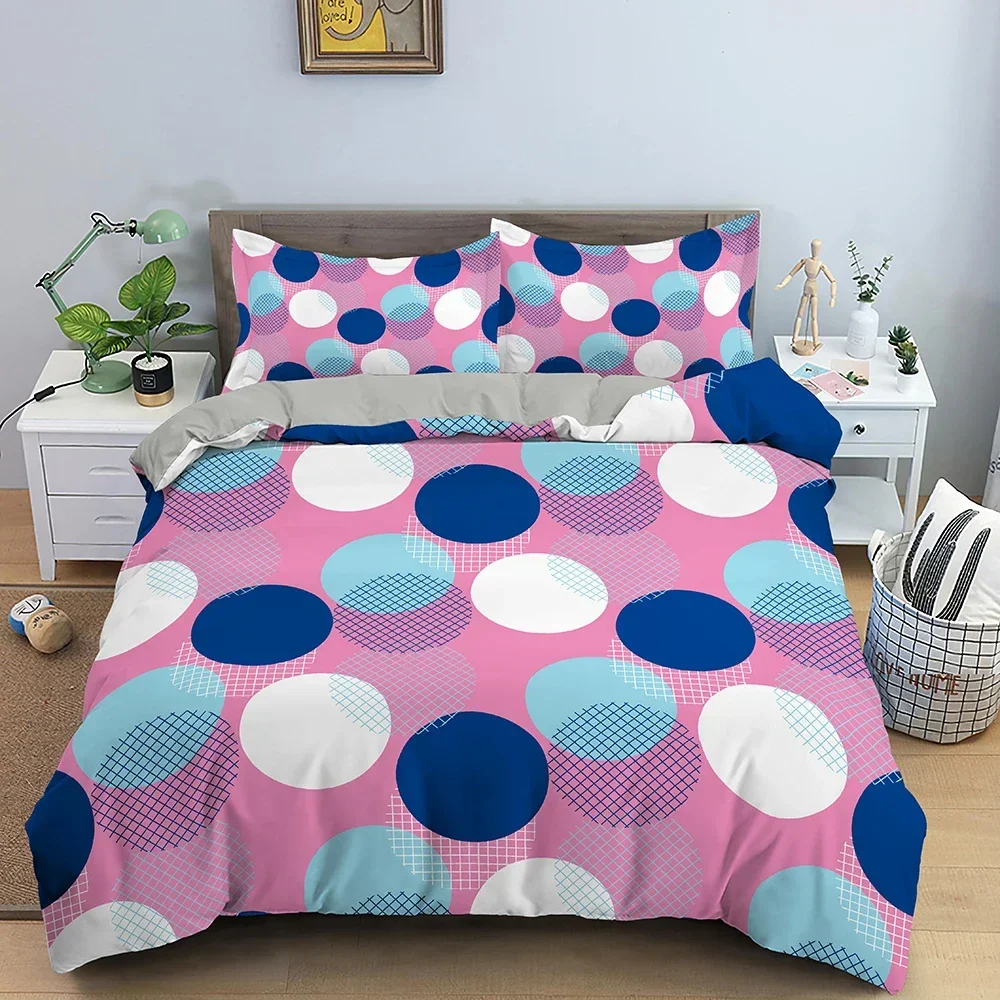 

Geometry Colorful Pattern Comfortable Duvet Quilt Cover Pillowcase Bedding Set Children Bedroom Decoration Home Textile