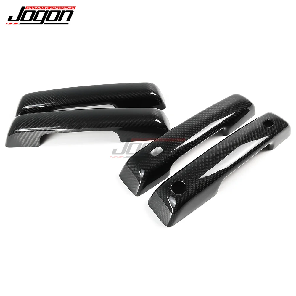 For Ford F-150 F150 Raptor Platinum 2021 2022 2023 2024 Car Door Handle Cover Trim Dry Carbon Fiber Exterior Car Accessories