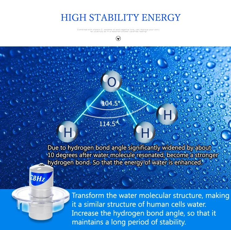 7.8Hz Low Frequency Water Activator Carbon Filter Water Jug Pitcher Enhance Cell Viability add energy to human body