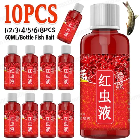 60ML 액체 혈액 벌레 향기 물고기 유인제 집중 붉은 벌레 액체 물고기 미끼 첨가제 농어 메기 낚시 액세서리