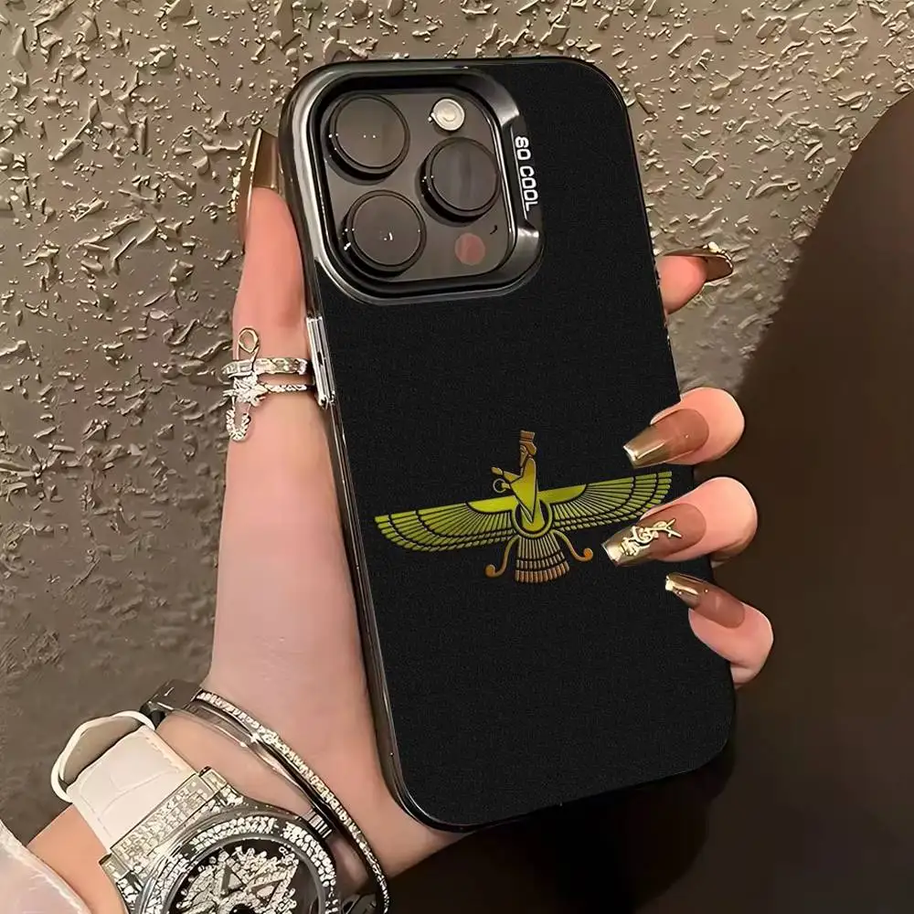 Etui na telefon A-Assyrian F-Flag do iPhone'a 17, 16, 15, 14, 13, 12, 11 Plus, Pro Max, XS, kolor srebrny