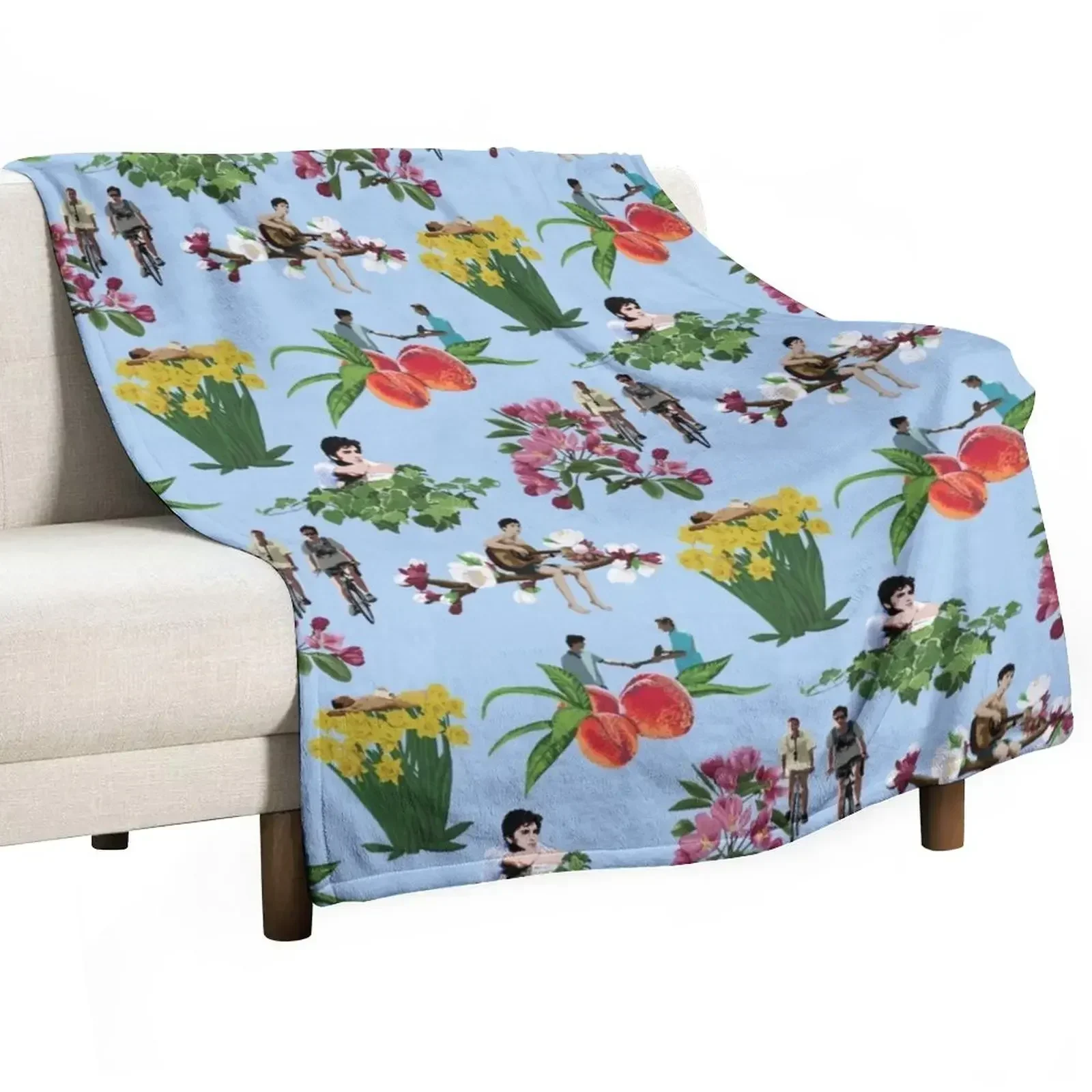 Call Me By Your Name Pattern Throw Blanket Moving wednesday Custom Warm Blankets