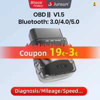 Junsun Auto Scanner mini ELM327 Bluetooth OBD2 Adapter Car Diagnostic Tool Scan Tool for Car Radio