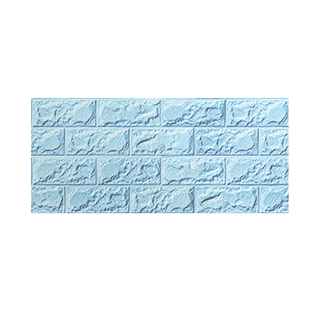 

Self-Adhesive 3D Brick Pattern Wall Tiles Waterproof Foam Sticker For Kitchen Bathroom Living Room Decor Light Blue