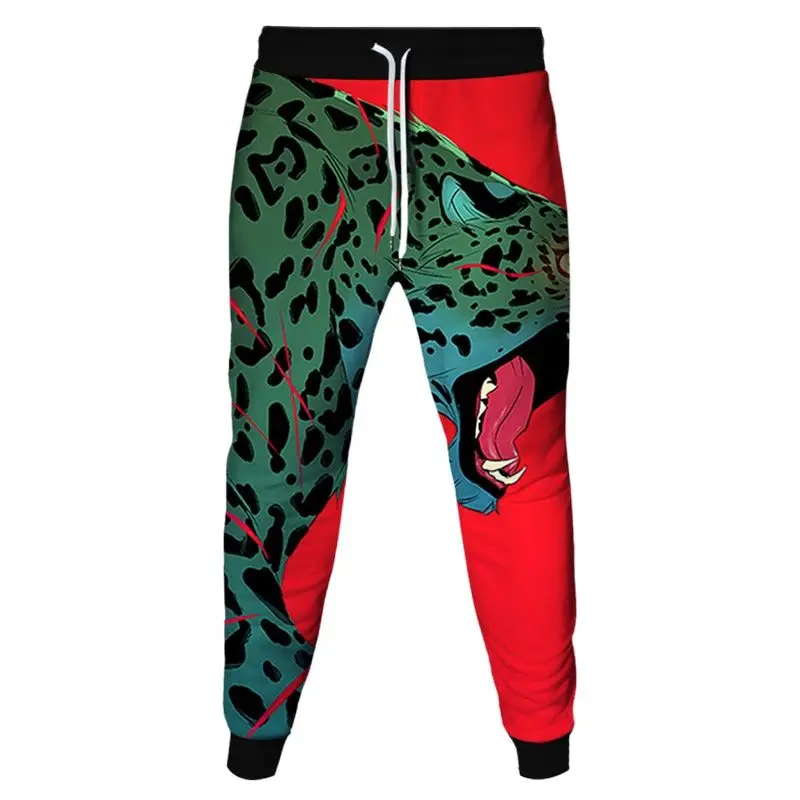 Men's Casual Pants With Pocket Animal Horse Bear Leopard Bird Cow 3D Printing Large Size Sweatpants Autumn Women Sports Trousers