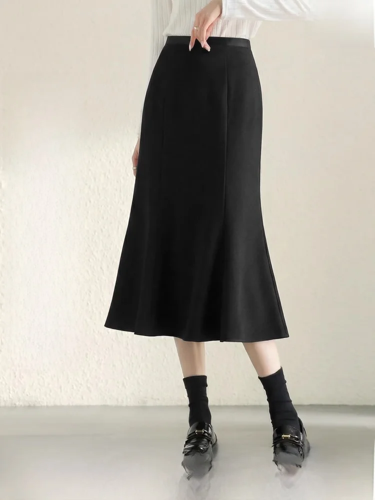 

Женская зимняя юбка-русалка средней длины с подкладкой Bla Fce, модная, стройнящая, из полиэстеровой смеси, с удобной эластичной талией