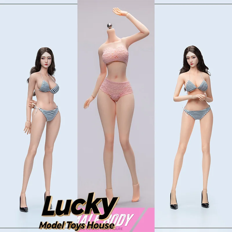 86TOYS 1/6 86-TS01-A Make Up Version Female Soldier Slim Body W TOYS Pale Suntan Swimsuit Silicon Movable Body Model Accessory