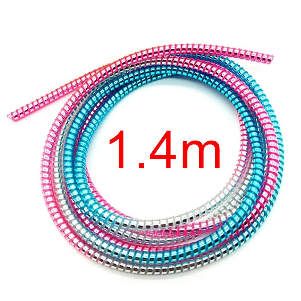 

1.4M USB Charging Data Line Cable Protector Wire Cord Protection Wrap Cable Winder Organizer For Phone