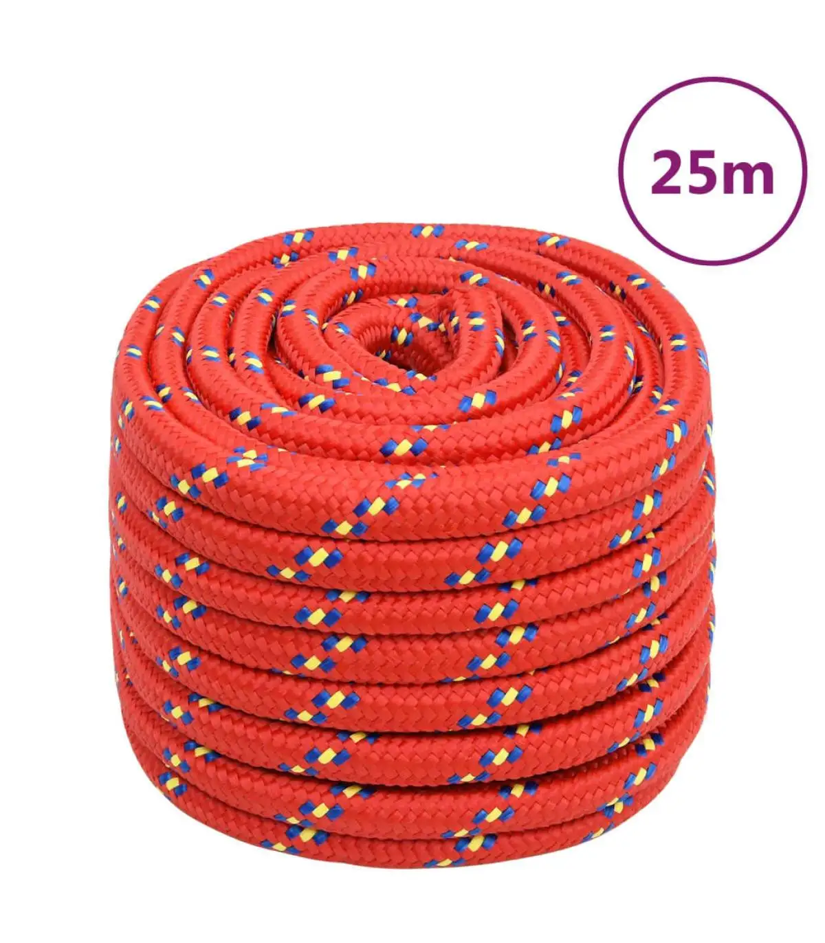 20 mm 25 m red polypropylene boat rope metal ropes and ropes