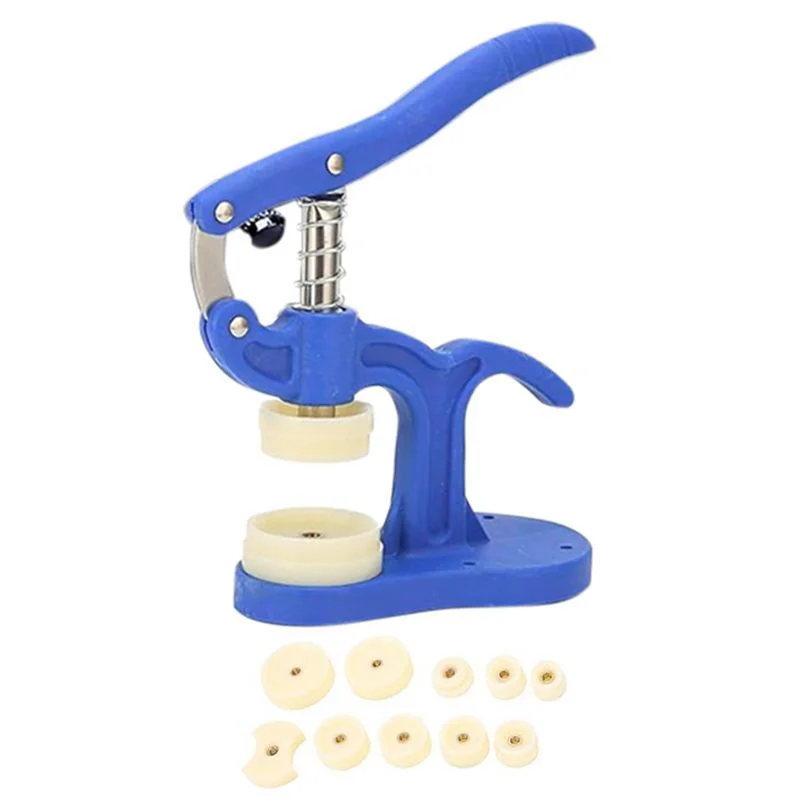 B84B-Watch Pressing Set Professional Pressing Tool Watch Back Case Pressing Repair Kit With 12Peices Fitting Dies Anti-Slip