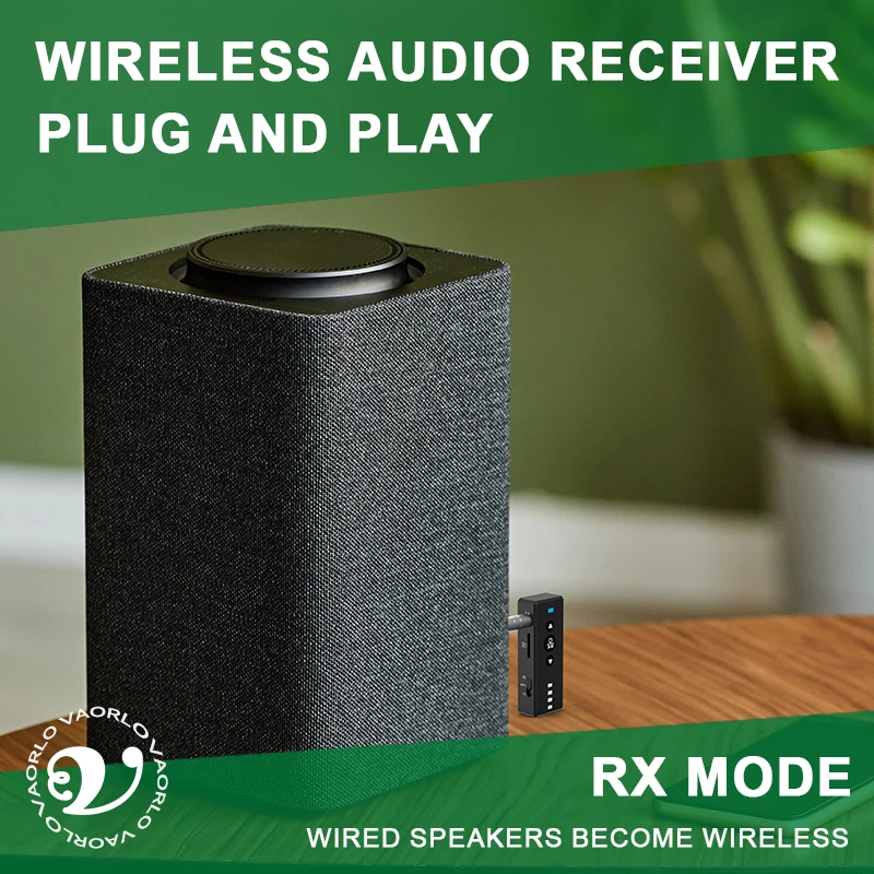 بلوتوث 5.4 جهاز ريسيفر استقبال وإرسال الصوت 3.5 مللي متر AUX دعم TF بطاقة اللعب MIC طوق كليب محول لاسلكي لسيارة طائرة التلفزيون الكمبيوتر