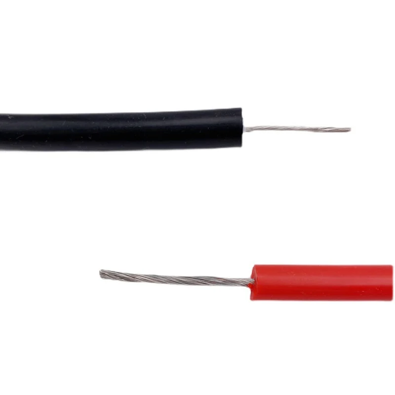 1m AGG DC High Voltage Silicone Cable 5/10/15/20/25/30/40KV 20/18/17/15/13/11/9AWG Heat Resistance 200℃ Breakdown Resistanc