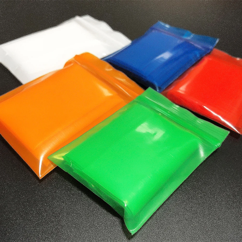 

100pcs Sealing Bags Premium Material Reclosable Storage Food Zipper Sealed Pouch Bright Orange Jewelry Small Items