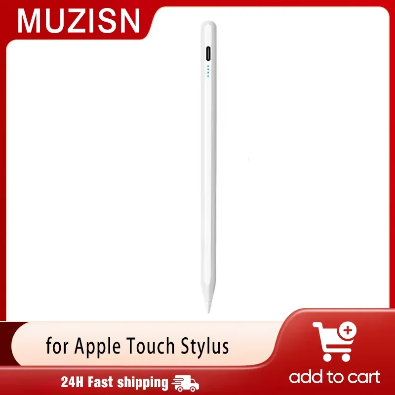 Nowy Apple Pencil z funkcją Palm Rejection i wyświetlaczem energii, rysik do iPada 2025 2024 2023 2022 2021 Pro Air Mini, dedykowany stylus