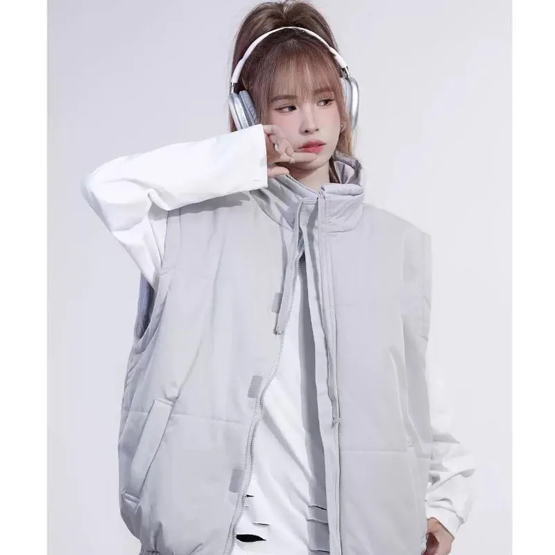 Women Winter New Fashion Casual Couple Loose Coat Outdoor Patchwork Tops Hooded Jacket Student Cotton Jacket Winter Coat