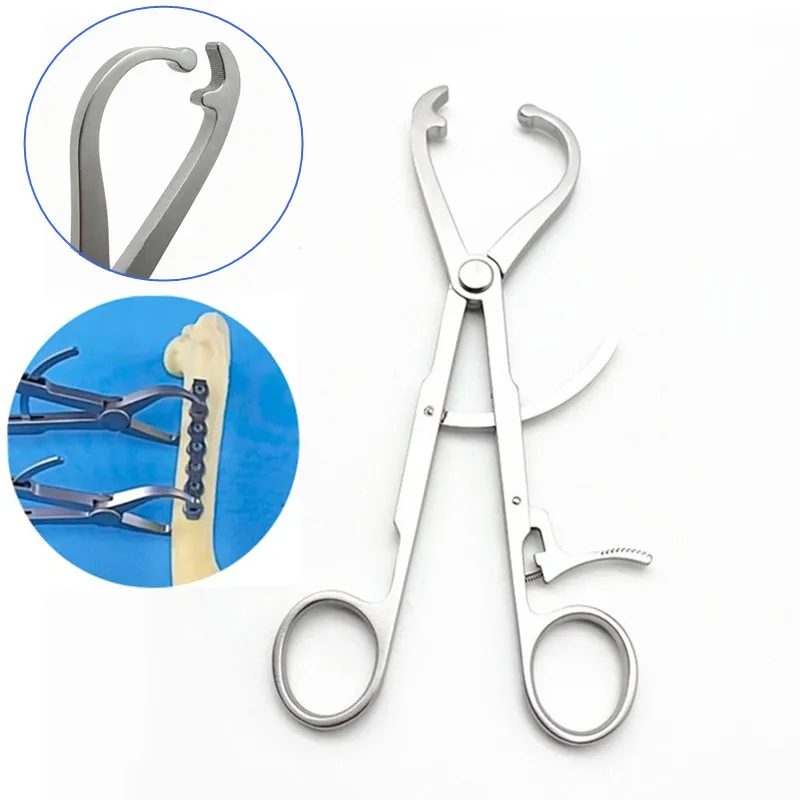 

Bone Holding Forceps Self-locking Fixed Pliers Serrated Jaw Soft Ratchet Bone Holding Forceps Orthopedic Instrument