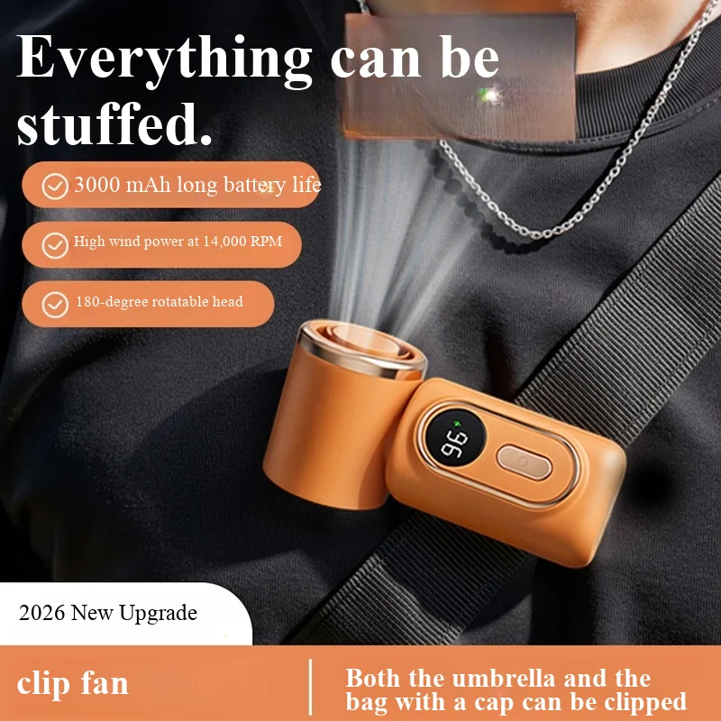 

2026 new style mini portable high-speed handheld fan with stepless speed regulation, 100 levels, powerful outdoor small fan