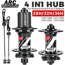 Bicycle Hubs ARC MT009 Mountian Bike Hub Front Rear Bike NBK Bearing Hub 6 Pawls 114T Hub For HG 11V NX SX GX XD 8-11 12S Speed