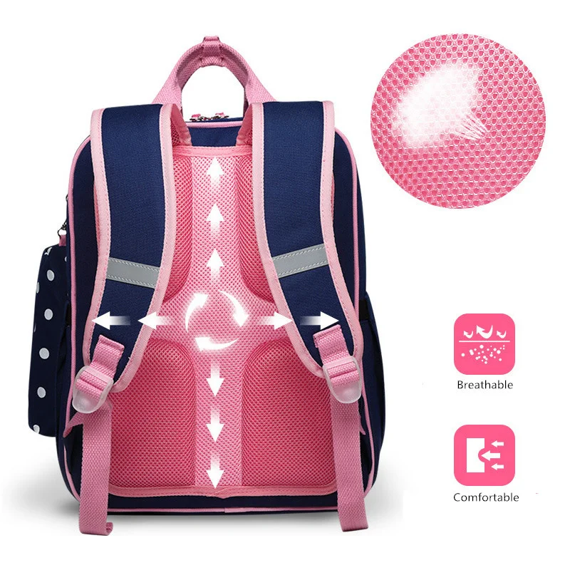 Hochwertige Schul rucksack Mädchen ortho pedic harte Rücken tasche elementares Mädchen Kinder tasche Geschenk