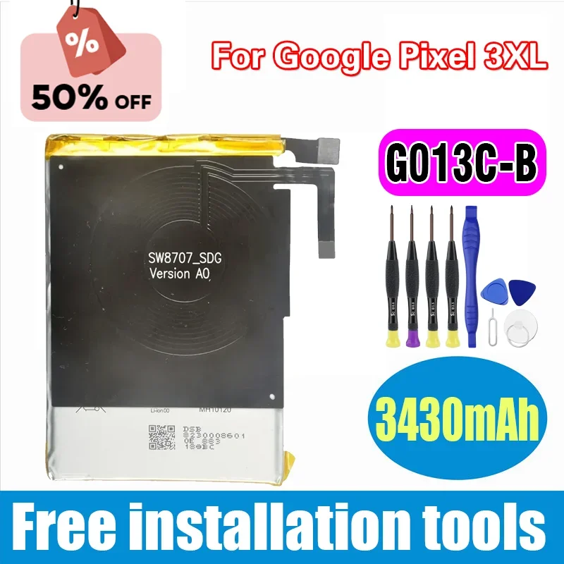 G013C-B 3430mAh Replacement Battery for Google Pixel 3XL Pixel3 XL Latest Production Phone Batteries