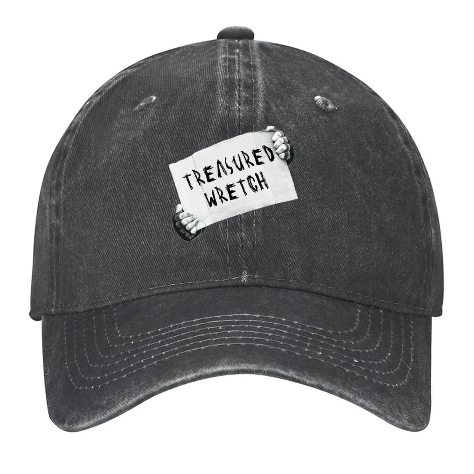 

Treasured Wretch Cardboard Sign Logo Baseball Cap Unique hats Sunscreen Military Cap Man cute Hats For Men Women's