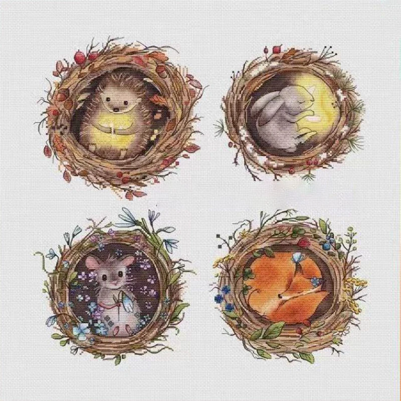 

4389 Cross Stitch Kits Sets For Embroidery Cross-stitch Cross Stitch Complete Kit Stich Cross Stitch Set Needle Arts & Craft DIY