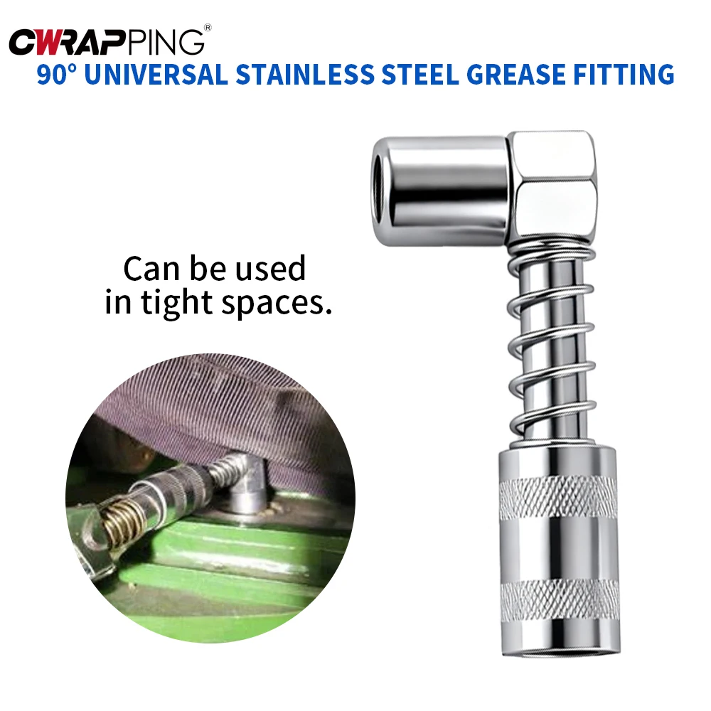 

Grease Nozzle With Sleeve for Car Workshop Equipment 90 Degree Coupler Grease Fitting Tool Fueling Gun Professional Hand Tools