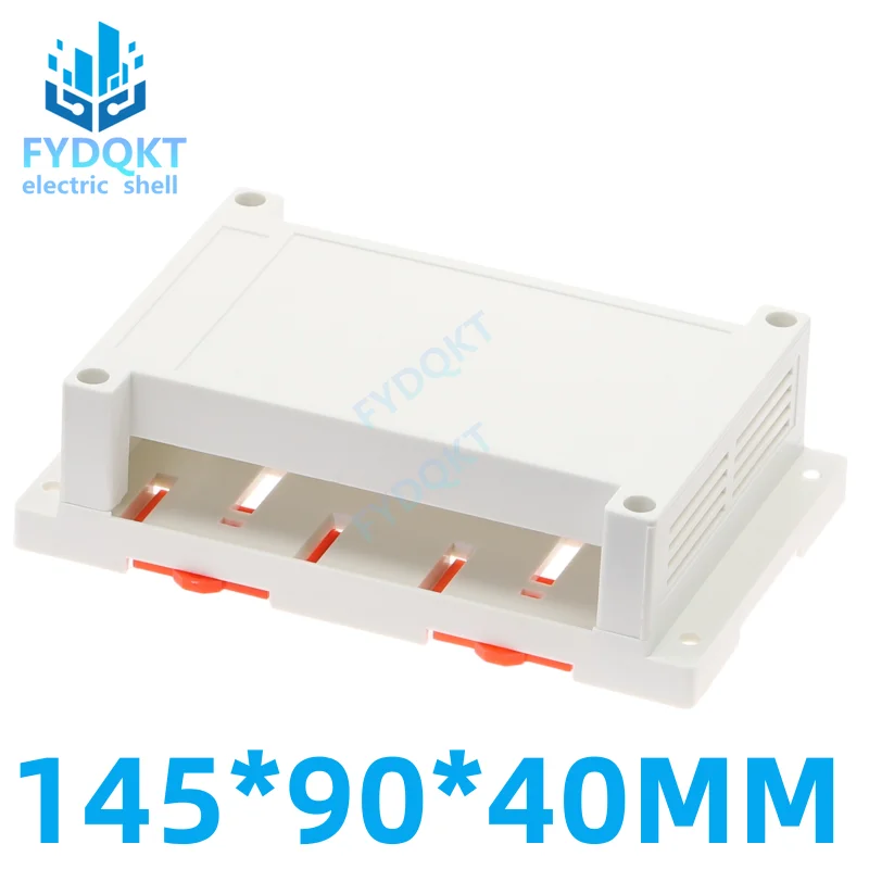 1pcs 145x90x40mm ABS Plastic PLC Industrial Control Box Power Supply Case Guide Rail Type Instrument Shell