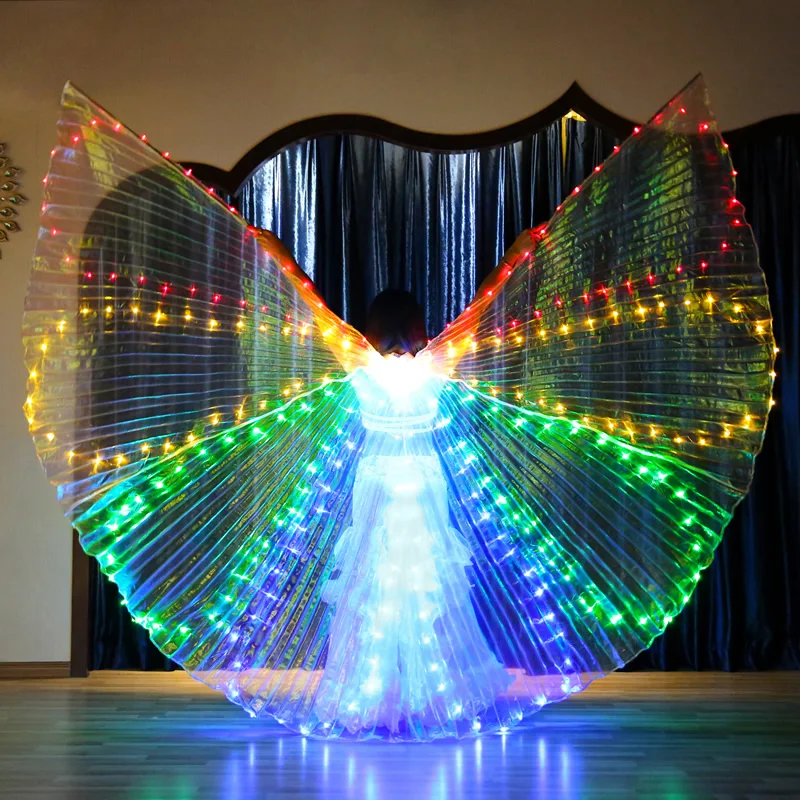 Super Alas Isis Luminous Led Costume Wings for Belly Dance Butterfly Wings or Women Costume Dancewear for Women