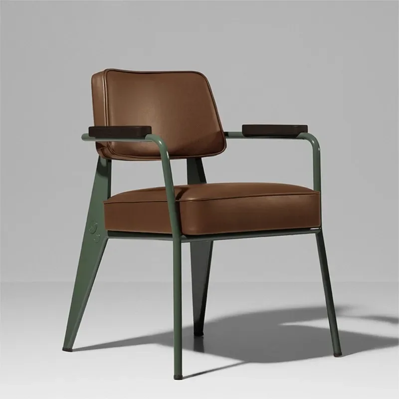  Nordic Wrought Iron Backrest Conference Chair Coffee Shop Restaurant Armchair Metal Modern Minimalist Negotiation Chair