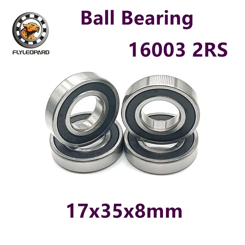

16003 2RS (2PCS) Deep Groove Ball Bearing 17x35x8 mm 16003-2RS ABEC-7