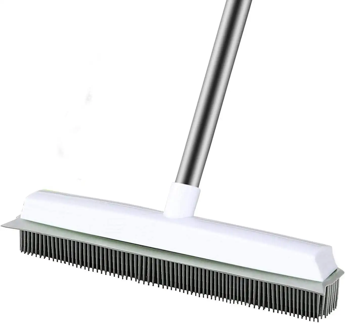 Pet Hair Rubber Broom Floor Brush for Carpet Dog Hair Remover with Built in Squeegee Silicone Broom Suitable for All Surface