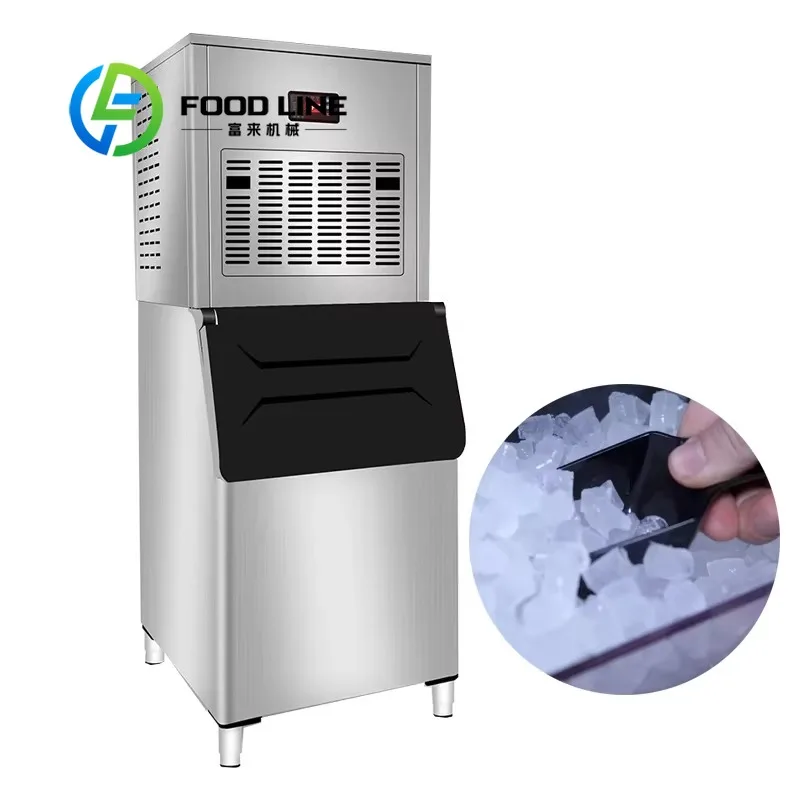 Commercial Cube Ice Machine Energy‑Saving Compressor Low Noise Operation, Easy‑Clean Inner Liner For Food Business Application