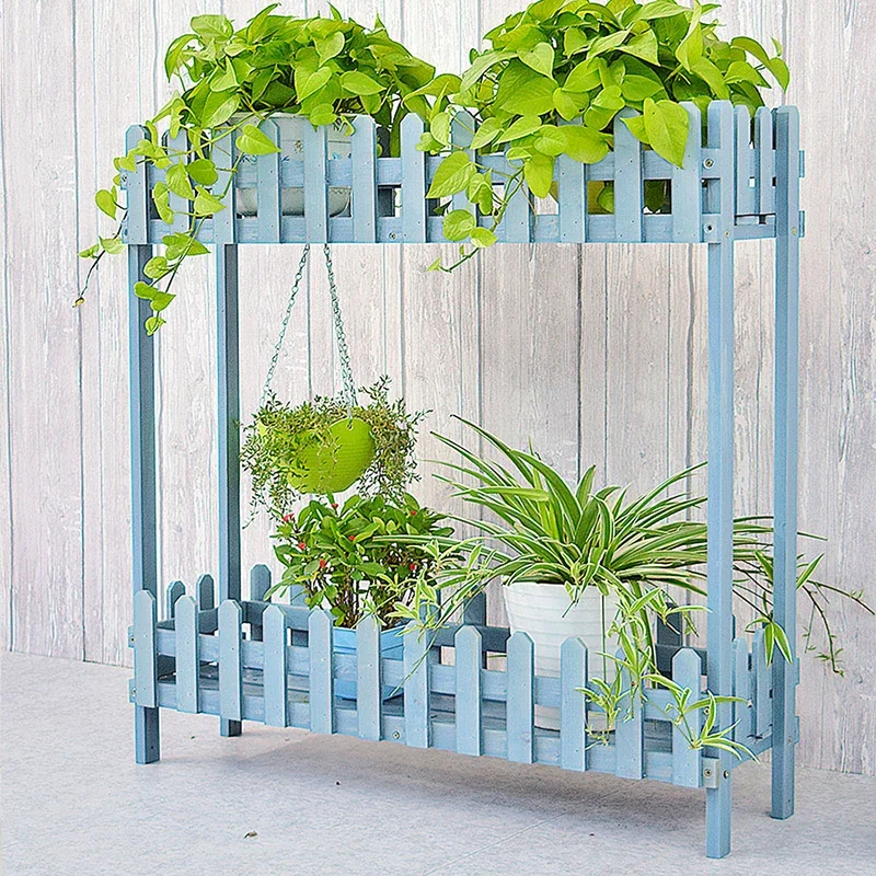 شرفة متعدد الطبقات رفوف النباتات خشب متين زهرة الجرف حديقة اناء للزهور رفوف النباتات في الهواء الطلق أثاث الفناء Soporte FYPS