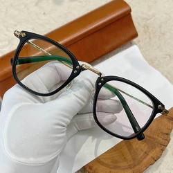 Japanese Brand Vintage Square Glasses Frame Men Women GMS806 Titanium Acetate Matte Eyeglasses Myopia Prescription Eyewear Gafa