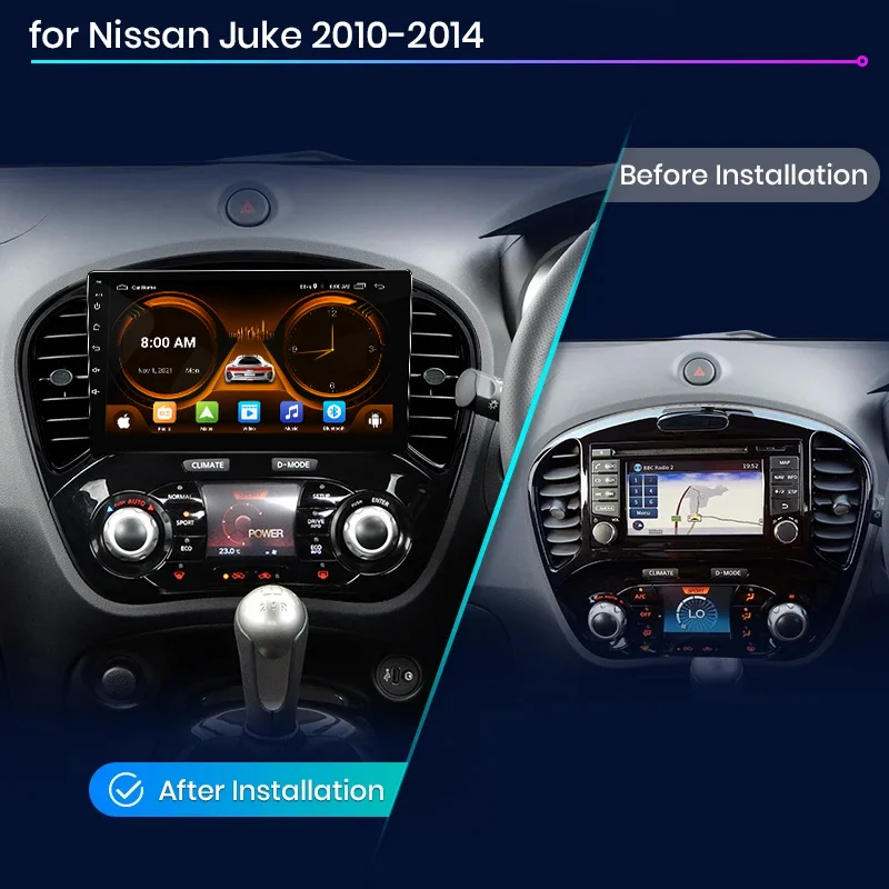 Jiuin-マルチメディアプレーヤー,GPSナビゲーション,nissan Juke yf15 2010-2014用,Android 12